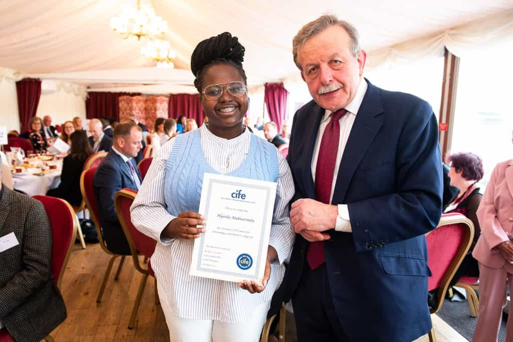 CIFE Award for Nyasha | Oxford Sixth Form College-cife-award-for-nyasha-CIFE2022-118-1024x683